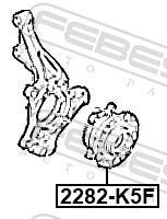 Moyeu de roue (Roulement de roue) FEBEST 2282-K5F