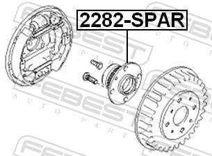 Moyeu de roue (Roulement de roue) FEBEST ref. 2282-SPAR