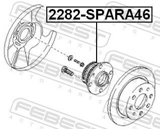 Moyeu de roue (Roulement de roue) FEBEST 2282-SPARA46