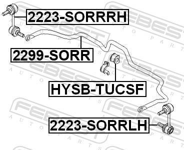 Estabilizador, chassis FEBEST ref. 2299-SORR