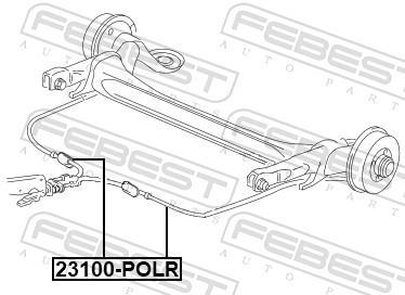 Cabo de freio de estacionamento FEBEST ref. 23100-POLR