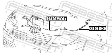 Tirette de capot moteur FEBEST ref. 23101-CCF