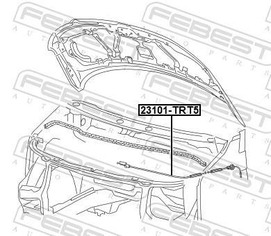 Cable del capó del motor FEBEST ref. 23101-TRT5