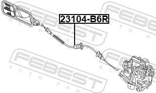 Cabo de bloqueio de porta FEBEST ref. 23104-B6R