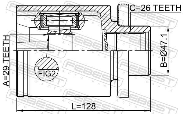 Junta homocinética FEBEST ref. 2311-T5ATLH