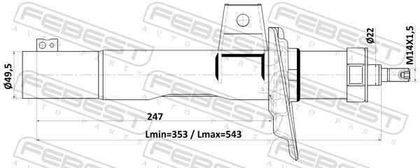 Amortecedores de choque FEBEST ref. 23110-003F