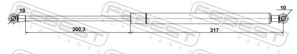 Amortecedor do capô do motor FEBEST ref. 23117-002