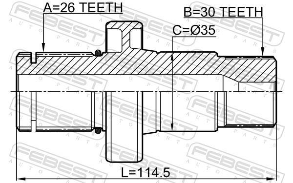 Cardan FEBEST ref. 2312-TRANST5