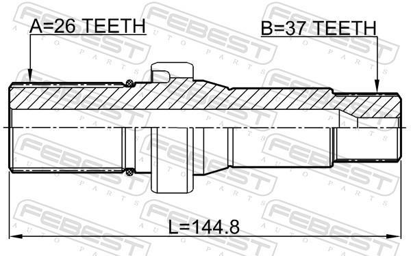 Cardan FEBEST 2312-TRANST5RH