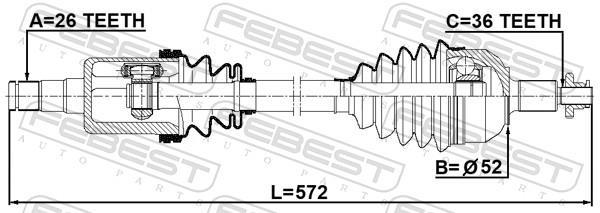Cardan FEBEST 2314-PVLH
