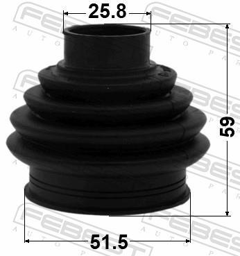 Joint-soufflet, arbre de commande FEBEST ref. 2315P-CCR