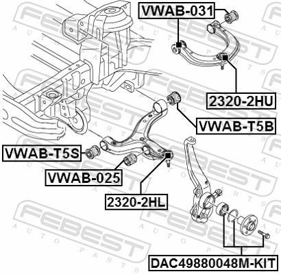 Rotule de suspension (Rotule de pivot) FEBEST 2320-2HU