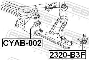 Rotule de suspension (Rotule de pivot) FEBEST 2320-B3F
