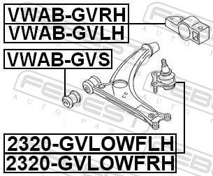 Rotule de suspension (Rotule de pivot) FEBEST ref. 2320-GVLOWFLH