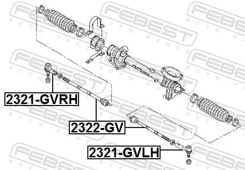 Rotule de direction FEBEST ref. 2321-GVRH
