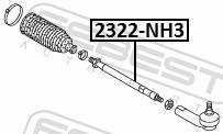 Rotule de direction intérieure FEBEST 2322-NH3
