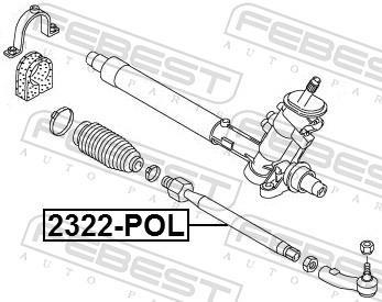 Rotule de direction intérieure FEBEST ref. 2322-POL