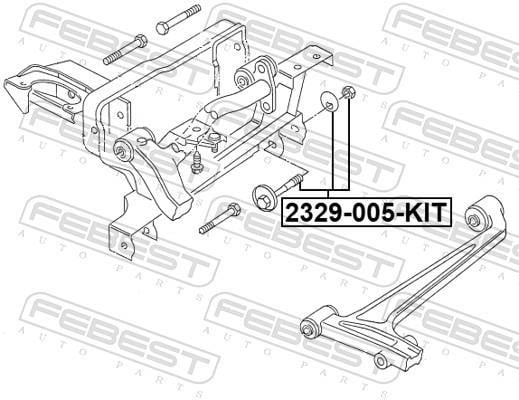 Tornillo corrector de inclinación FEBEST ref. 2329-005-KIT