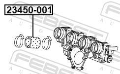 Durite de turbocompresseur (Durite de turbo) FEBEST ref. 23450-001