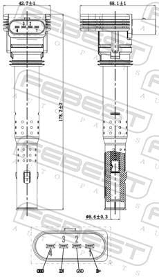 Bobine d'allumage FEBEST ref. 23640-001