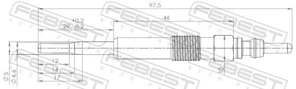 Vela incandescente FEBEST ref. 23642-003