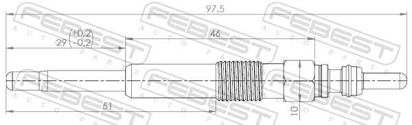 Bougie de préchauffage FEBEST ref. 23642-004