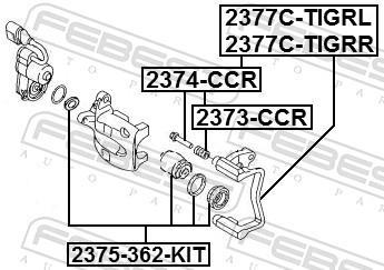 Kit de réparation d'étrier de frein FEBEST ref. 2375-362-KIT