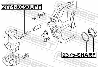 Kit de réparation d'étrier de frein FEBEST ref. 2375-SHARF