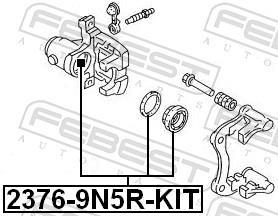 Pinça de travão FEBEST ref. 2376-9N5R-KIT
