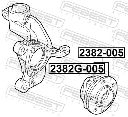 Moyeu de roue (Roulement de roue) FEBEST ref. 2382-005