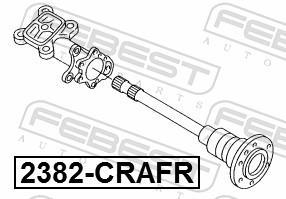 Moyeu de roue (Roulement de roue) FEBEST 2382-CRAFR