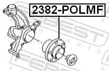 Moyeu de roue (Roulement de roue) FEBEST ref. 2382-POLMF