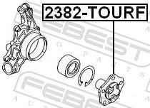 Moyeu de roue (Roulement de roue) FEBEST 2382-TOURF