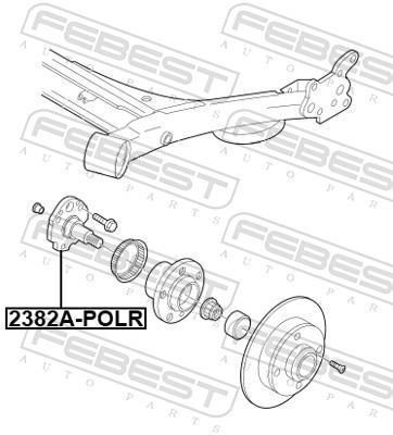 Cuerpo del eje FEBEST ref. 2382A-POLR