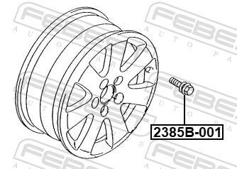 Boulon de roue FEBEST ref. 2385B-001