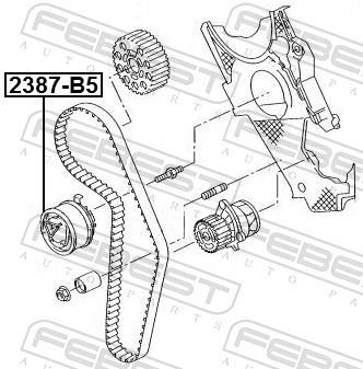 Polea tensora, correa distribución FEBEST ref. 2387-B5
