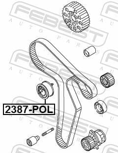 Polea tensora, correa distribución FEBEST ref. 2387-POL