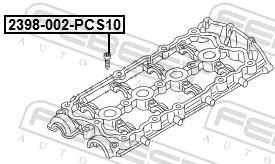Boulon de fixation, bras transversal FEBEST ref. 2398-002-PCS10