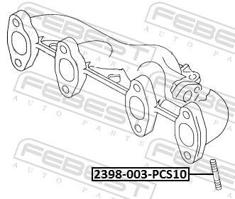 Tornillo, colector admisión FEBEST ref. 2398-003-PCS10