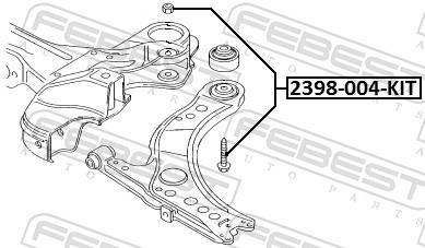 Vis de correction du carrossage FEBEST ref. 2398-004-KIT