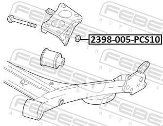 Écrou de roue FEBEST ref. 2398-005-PCS10