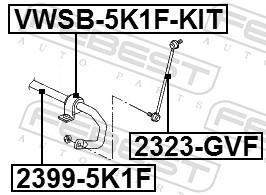 Stabilisateur, chassis (Biellette antiroulis) FEBEST ref. 2399-5K1F