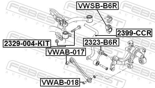 Estabilizador, suspensión FEBEST ref. 2399-CCR