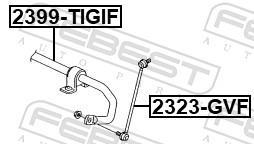 Stabilisateur, chassis (Biellette antiroulis) FEBEST ref. 2399-TIGIF