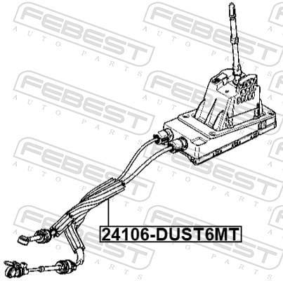 Cabo de caixa de velocidades FEBEST ref. 24106-DUST6MT