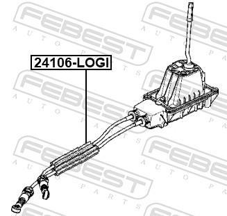 Cabo de caixa de velocidades FEBEST ref. 24106-LOGI