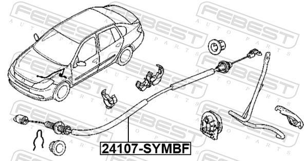 Cabo de aceleração FEBEST ref. 24107-SYMBF
