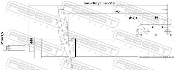 Amortisseurs FEBEST ref. 24110-004F