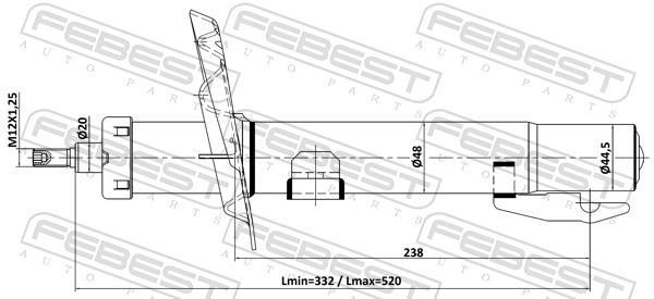 Amortecedores de choque FEBEST ref. 24110-008F