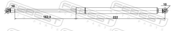 Muelle neumático, capó de motor FEBEST ref. 24117-003
